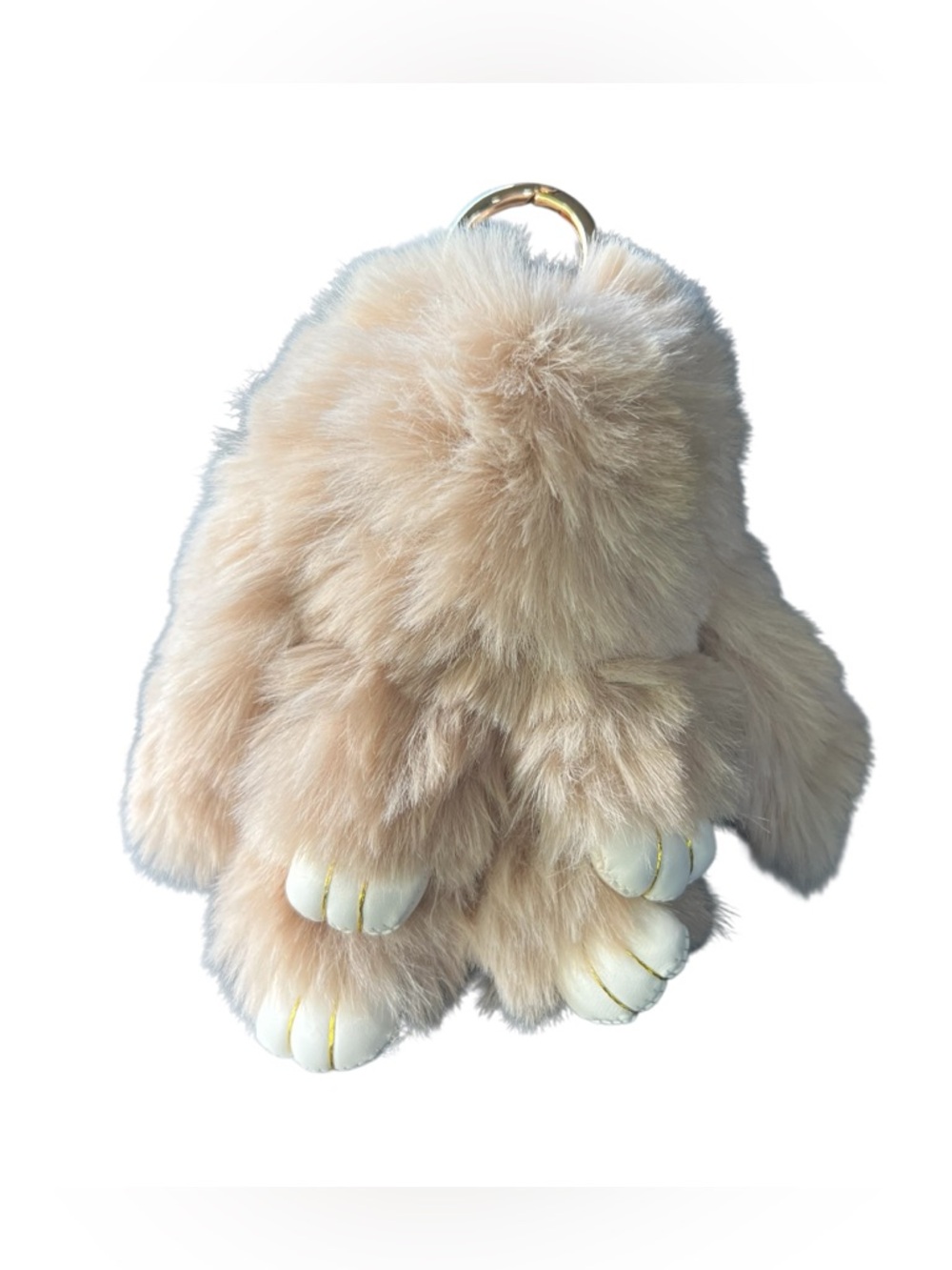Purse Charm Brown Fluffy Bunny - Picture 3 of 5